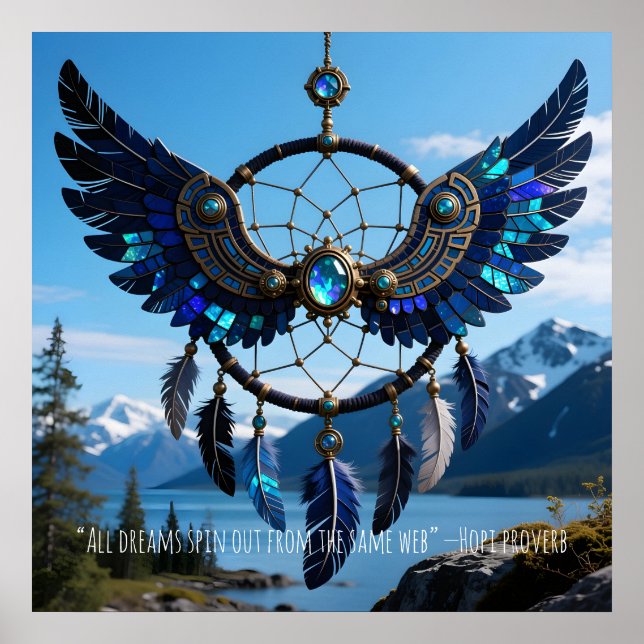Poster Asas de Dreamcatcher Personalizáveis e Para Downlo (Frente)