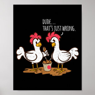 Poster Asas de Frango de Fast Food Engraçadas Fritas Prof