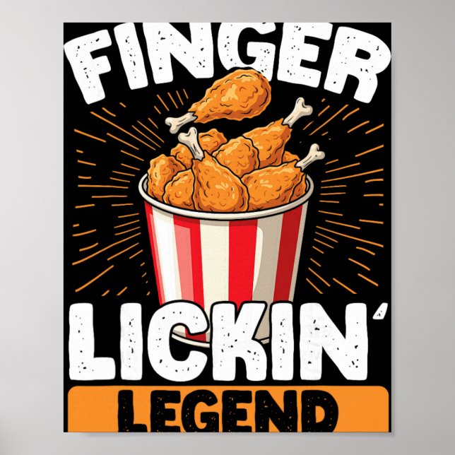 Poster Asas de Frango Finger Lickin Legend Frango L (Frente)