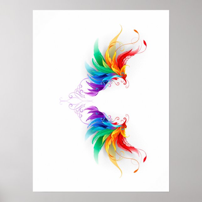 Poster Asas Fluffy Rainbow (Frente)