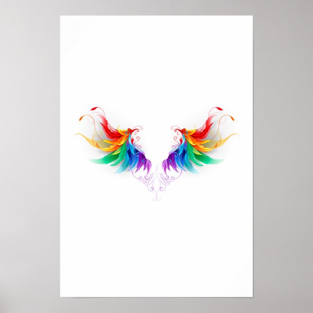 Poster Asas Fluffy Rainbow (Frente)