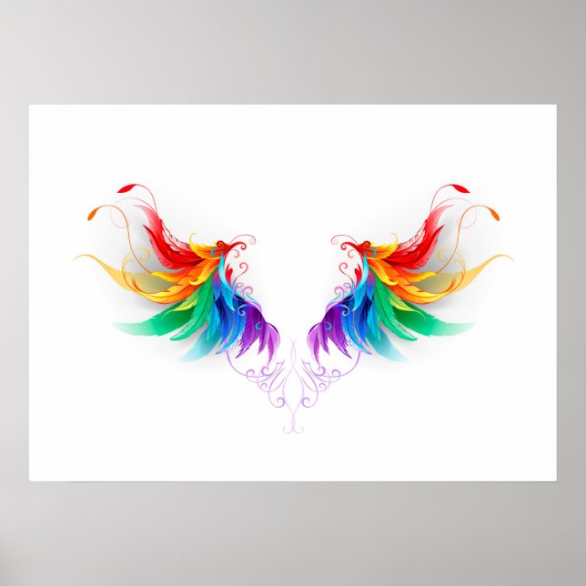 Poster Asas Fluffy Rainbow (Frente)