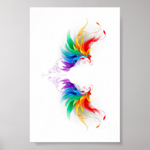 Poster Asas Fluffy Rainbow