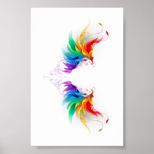 Poster Asas Fluffy Rainbow (Frente)