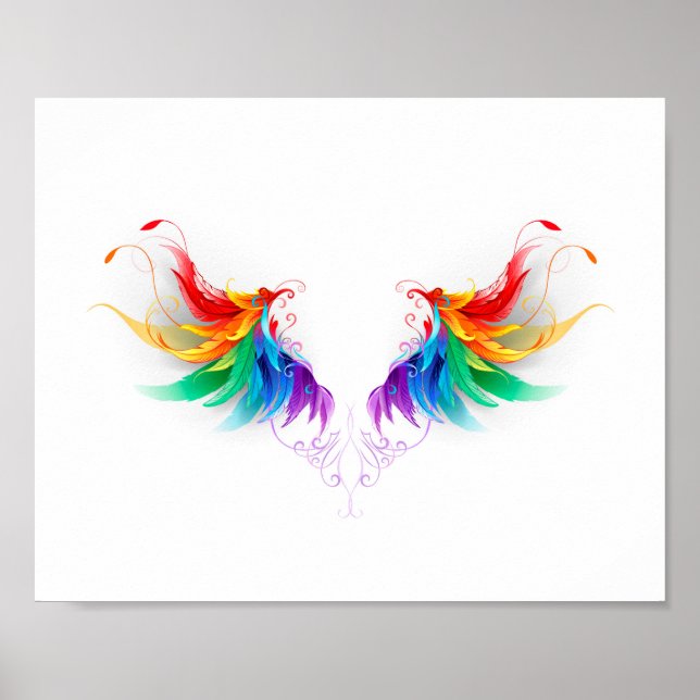 Poster Asas Fluffy Rainbow (Frente)