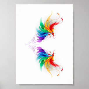 Poster Asas Fluffy Rainbow