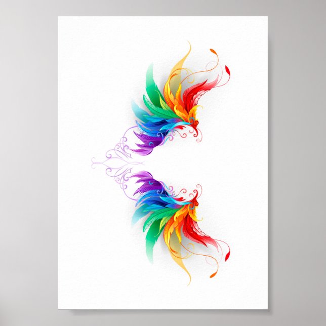 Poster Asas Fluffy Rainbow (Frente)