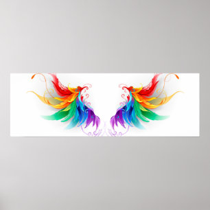 Poster Asas Fluffy Rainbow