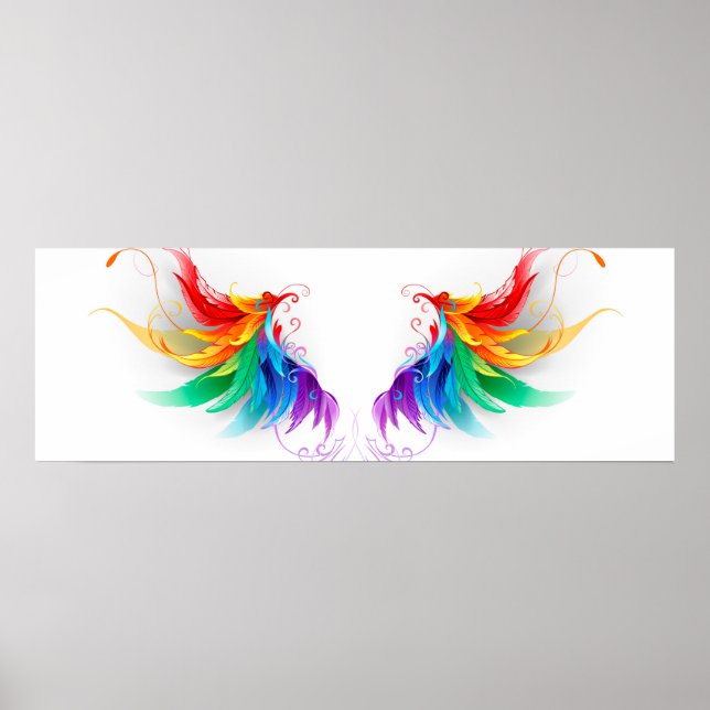 Poster Asas Fluffy Rainbow (Frente)