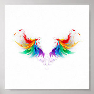 Poster Asas Fluffy Rainbow