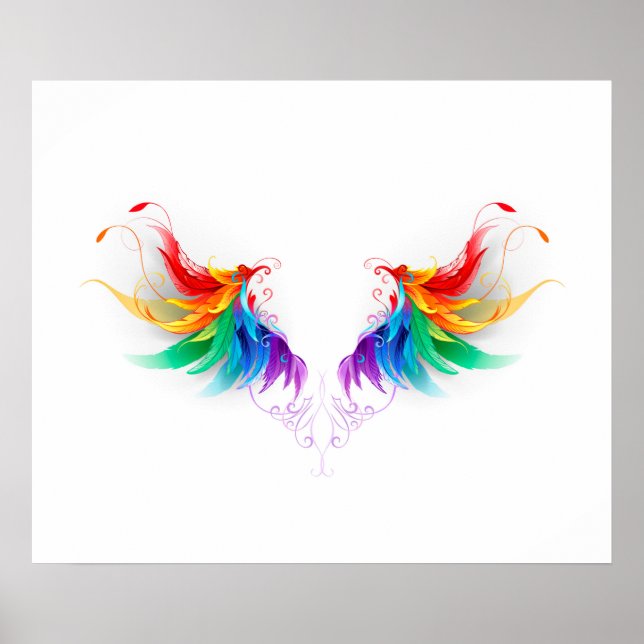 Poster Asas Fluffy Rainbow (Frente)