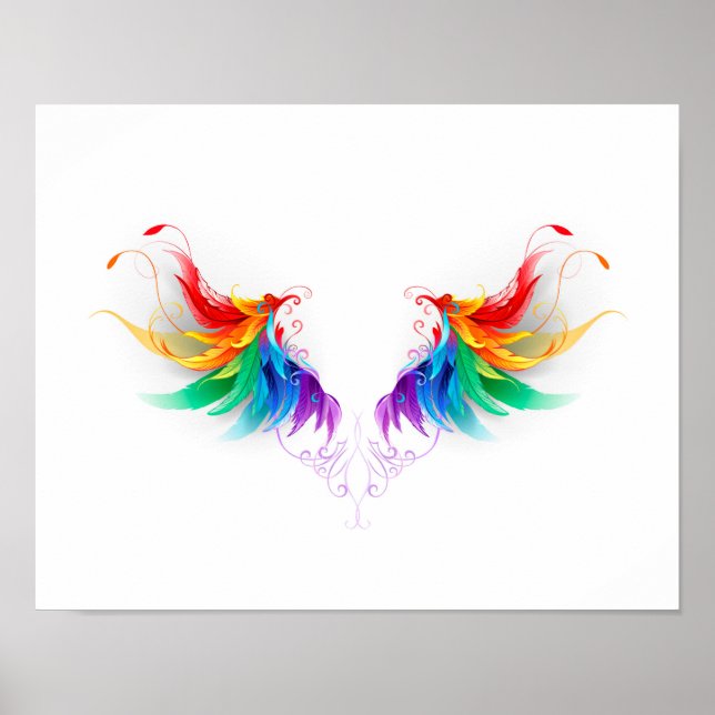 Poster Asas Fluffy Rainbow (Frente)