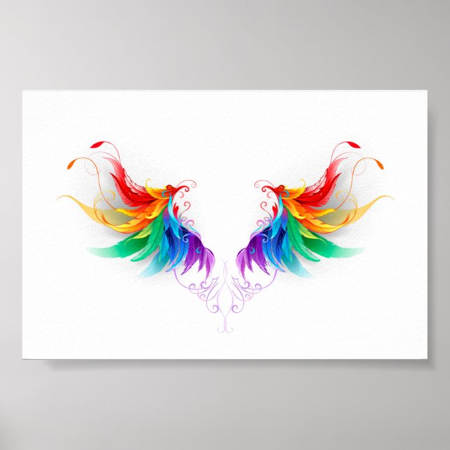 Poster Asas Fluffy Rainbow (Frente)