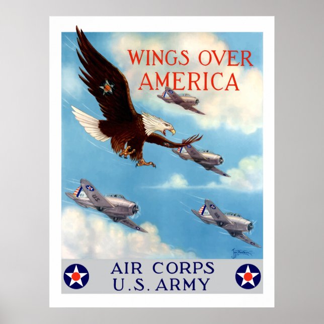 Poster Asas Sobre A América — Air Corps (Frente)