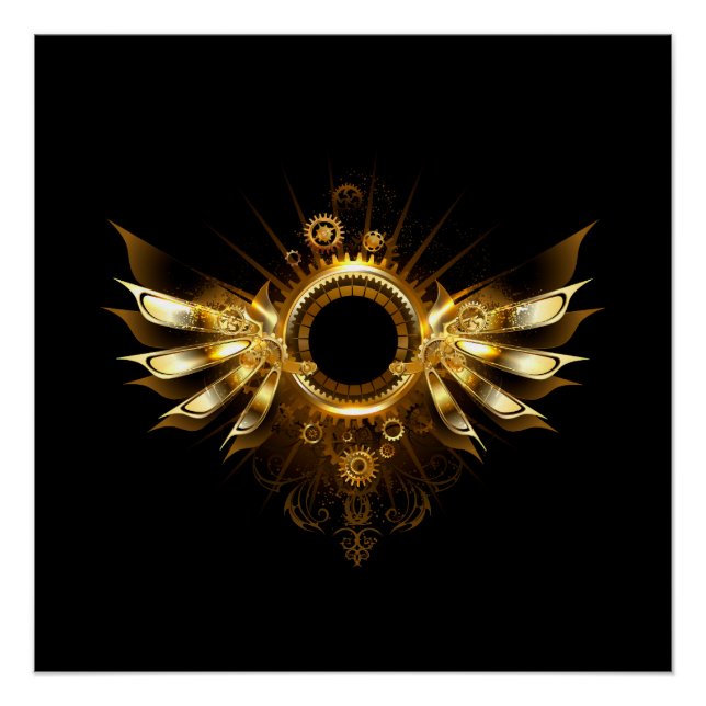 Pôster Asas steampunk (Frente)