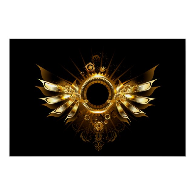 Pôster Asas steampunk (Frente)