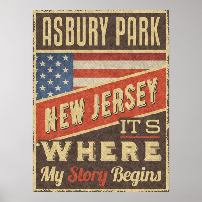 Poster Asbury Park New Jersey (Frente)