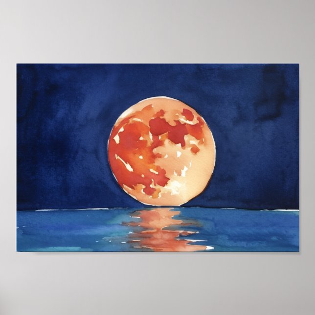 Poster Ascensão da Lua Vermelha-Eclipse lunar (Frente)