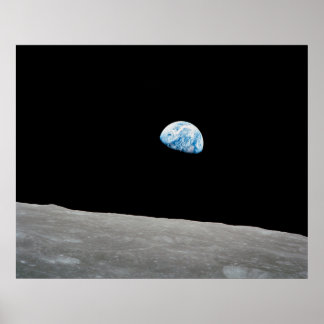 Poster Ascensão Da Terra Acima Do Horizonte Lunar.
