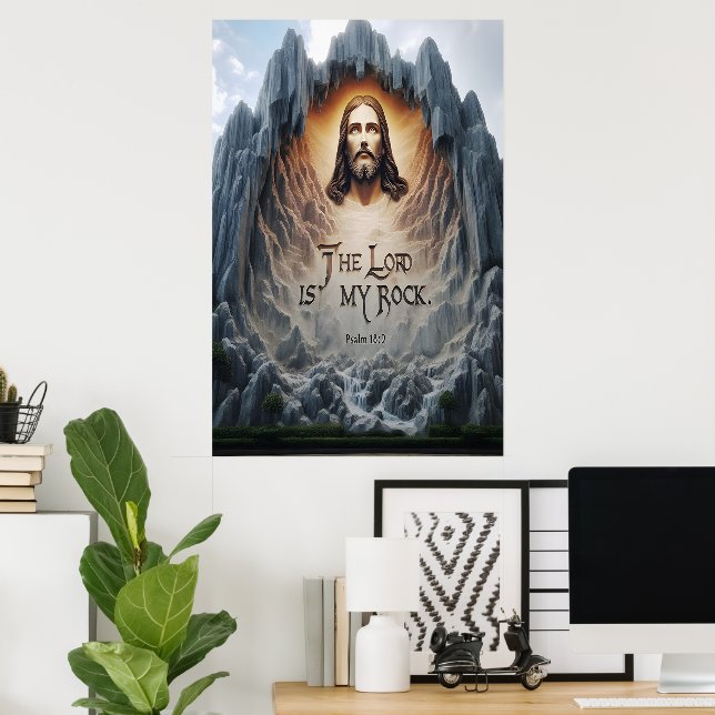 Poster Ascensão divina: O Senhor é a minha pedra (Escritório em casa)