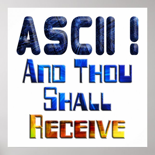 Pôster ASCII E Você Receberá (Frente)