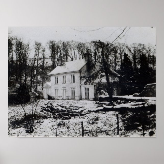 Poster Asham House perto de Beddingham, em East Sussex (Frente)