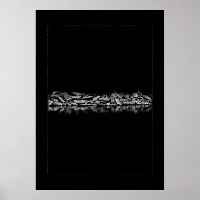 Poster Ashbridges Bay Breakwall No 1 with Border (Frente)