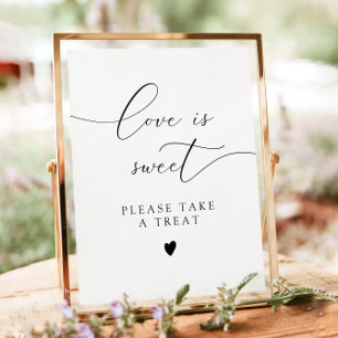 Poster ASHER Calliographic Love Is Sweet Dessert Mesa