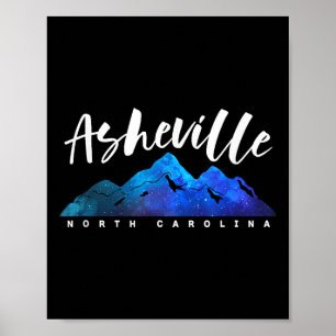Poster Asheville Carolina do Norte Acampamento Caminhada