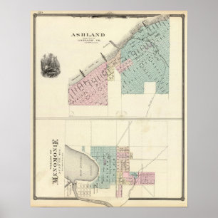 Poster Ashland e Menomonie, Wis