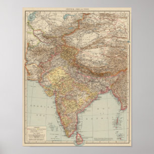 Pôster Ásia central, India