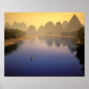 Pôster Ásia, China, Província de Guangxi, Yangshuo. Sozin