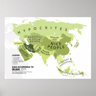 Pôster Ásia de acordo com o Irã