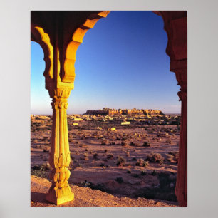 Pôster Ásia, Índia, Rajastão, Jaisalmer. A vista de
