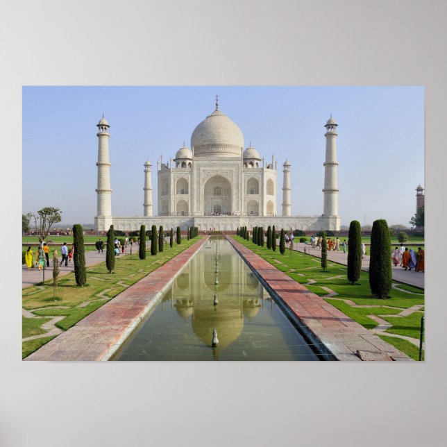 Pôster Ásia, Índia, Uttar Pradesh, Agra. O Taj (Frente)