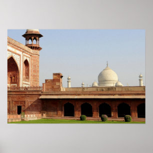 Pôster Ásia, Índia, Uttar Pradesh, Agra. O Tj 6