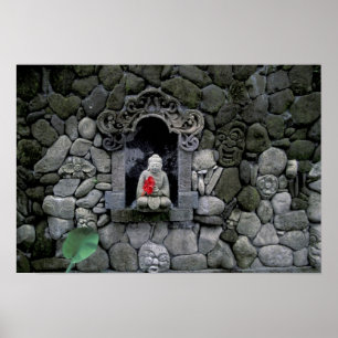 Poster Ásia, Indonésia, Bali. Um santuário de Buda