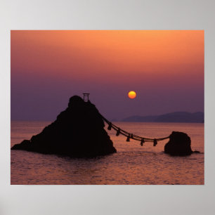 Poster Asia, Japan, Mie, Futamigaura at Dawn