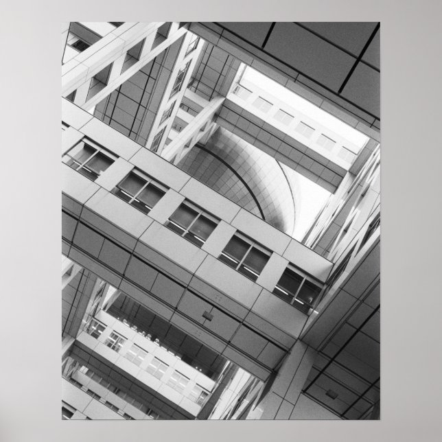 Poster Asia, Japan, Tokyo. Fuji TV Building, Odaiba (Frente)