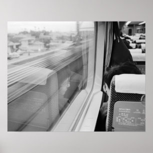 Poster Ásia, Japão. A bordo do comboio de balas Shinkanse