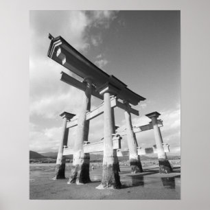 Pôster Ásia, Japão, Miyajima. A Porta Torri.