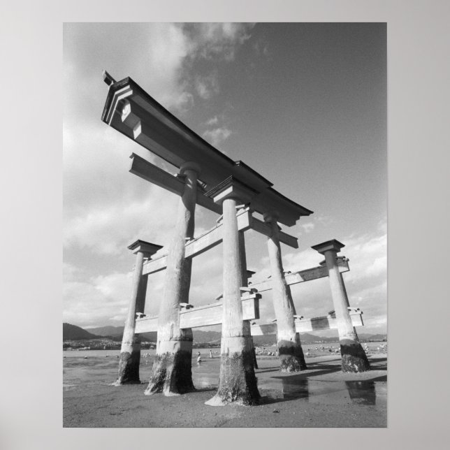 Pôster Ásia, Japão, Miyajima. O Portão Torri. (Frente)