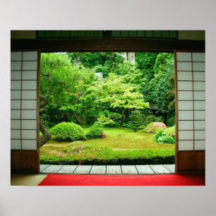 Pôster Ásia, Japão, Quioto. Jardim Zen 2