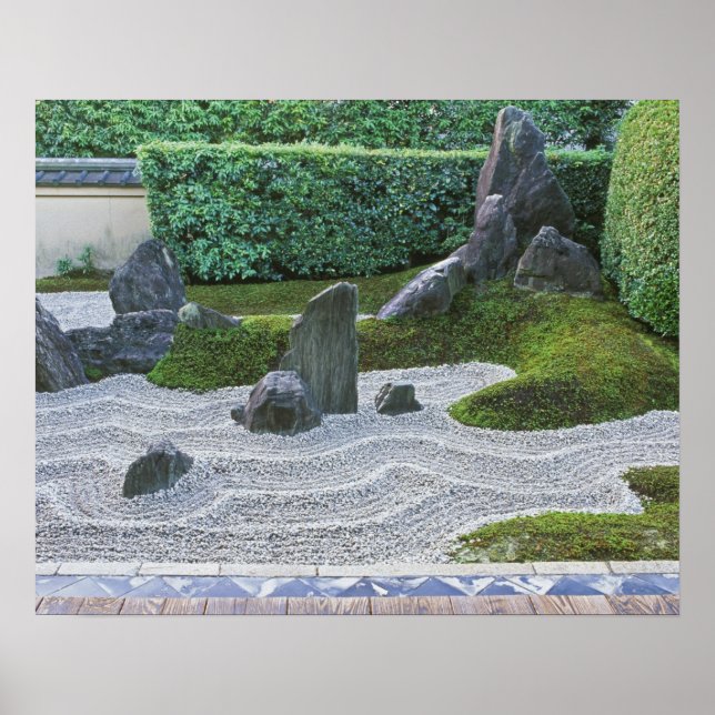 Pôster Ásia, Japão, Quioto, templo Daitokuji, Zuiho-in (Frente)