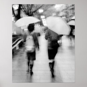 Pôster Ásia, Japão, Tóquio. Mulheres jovens e guarda-c