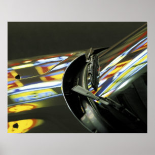 Pôster Ásia, Malásia, Melaka. Reflexões neon no carro