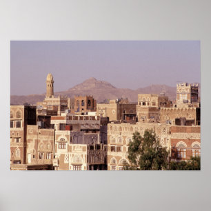 Pôster Ásia, Médio Oriente, República do Iémen, Sana'a.