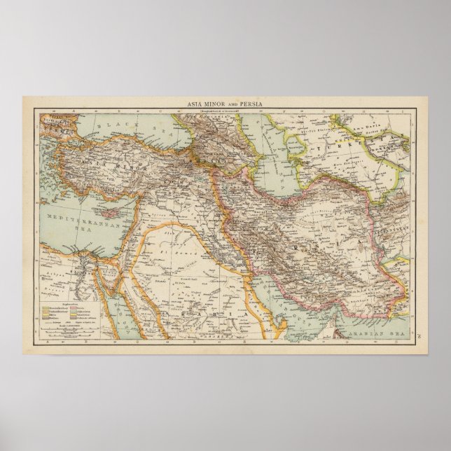 Pôster Ásia Menor, Pérsia (Frente)