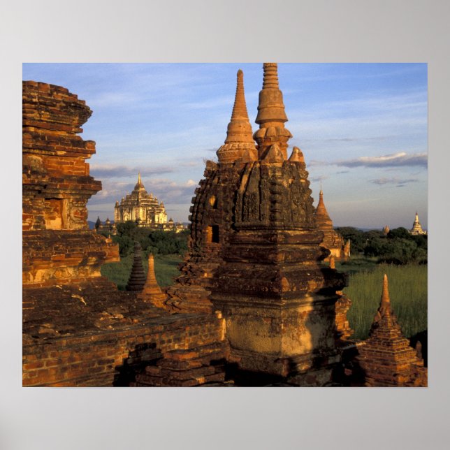 Poster Asia, Myanmar, Bagan. Ancient temples and (Frente)
