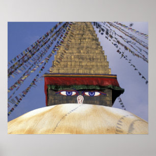 Pôster Ásia, Nepal, Catmandu. Boudhanath Stupa.2